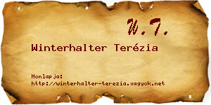Winterhalter Terézia névjegykártya