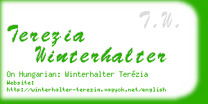 terezia winterhalter business card