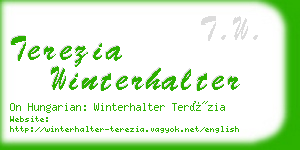 terezia winterhalter business card